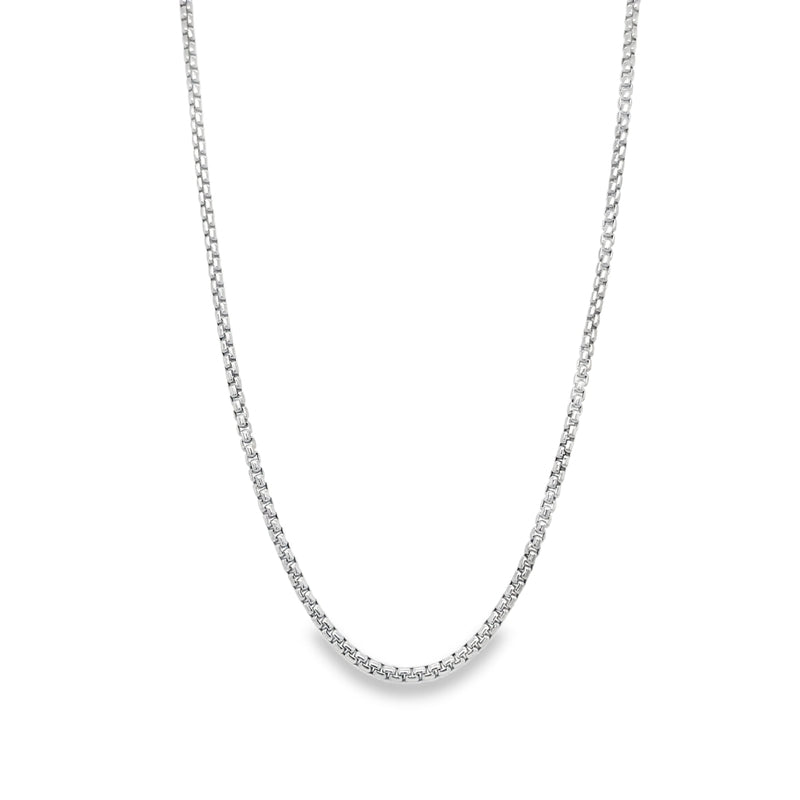 Jai's 18K White Gold Box Chain - 19"