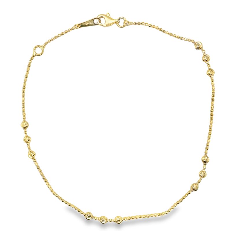 Jai's 14K Yellow Gold Beaded Anklet