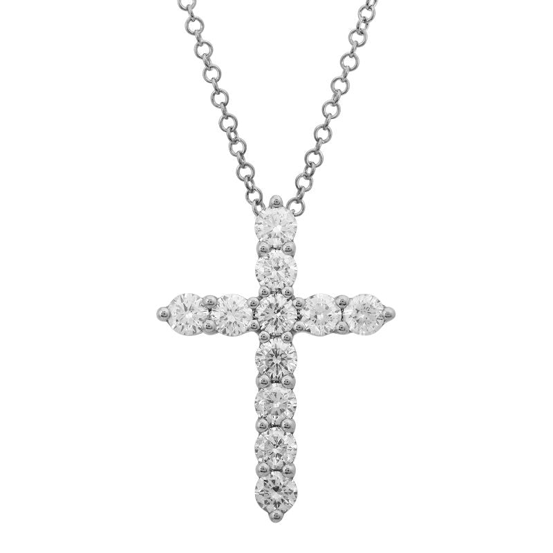 Jai's 14K White Gold Diamond Cross Necklace