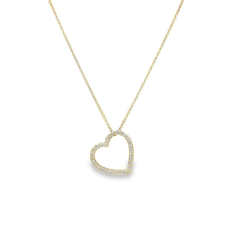 Jai's 14K Yellow Gold Diamond Heart Necklace