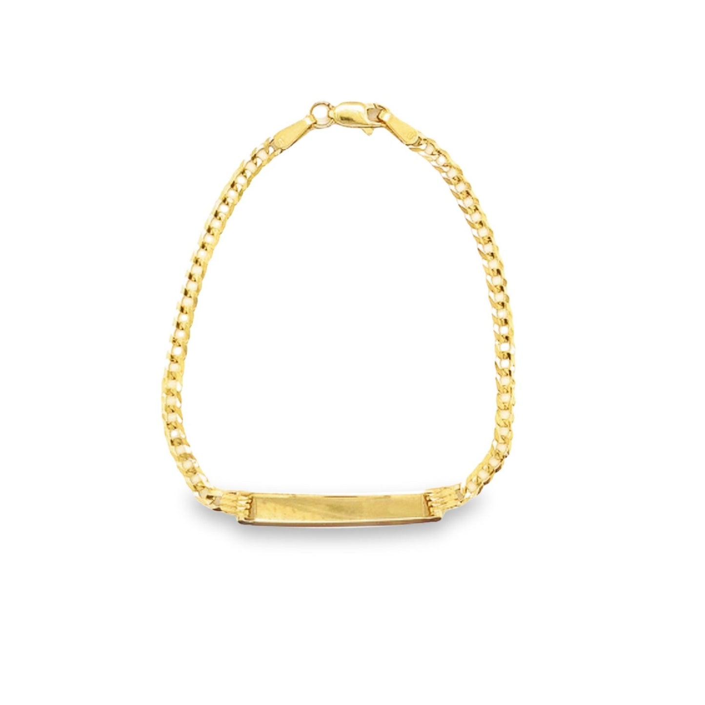 Jai's 14K Yellow Gold Baby Cuban Curb ID Bracelet