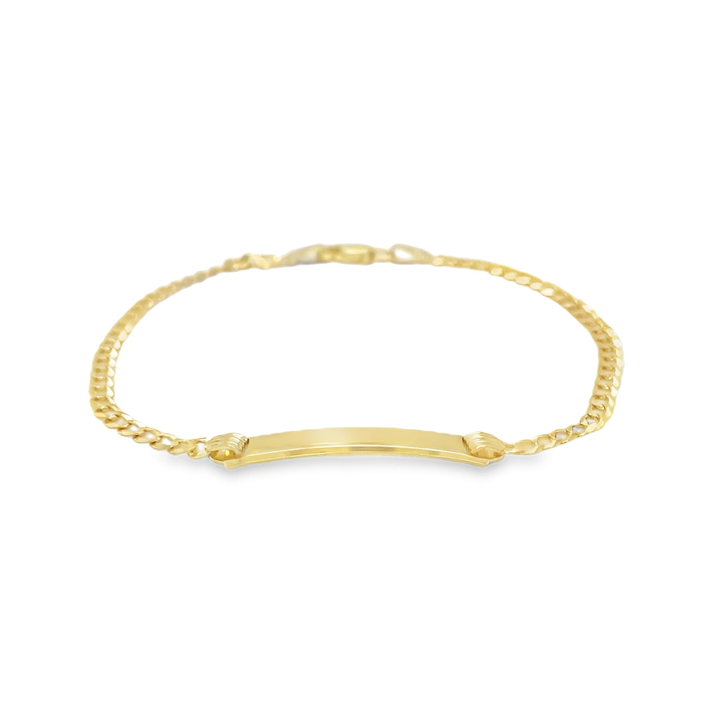 Jai's 14K Yellow Gold Baby Cuban Curb ID Bracelet
