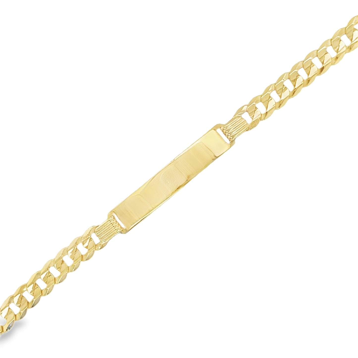 Jai's 14K Yellow Gold Cuban Curb ID Bracelet