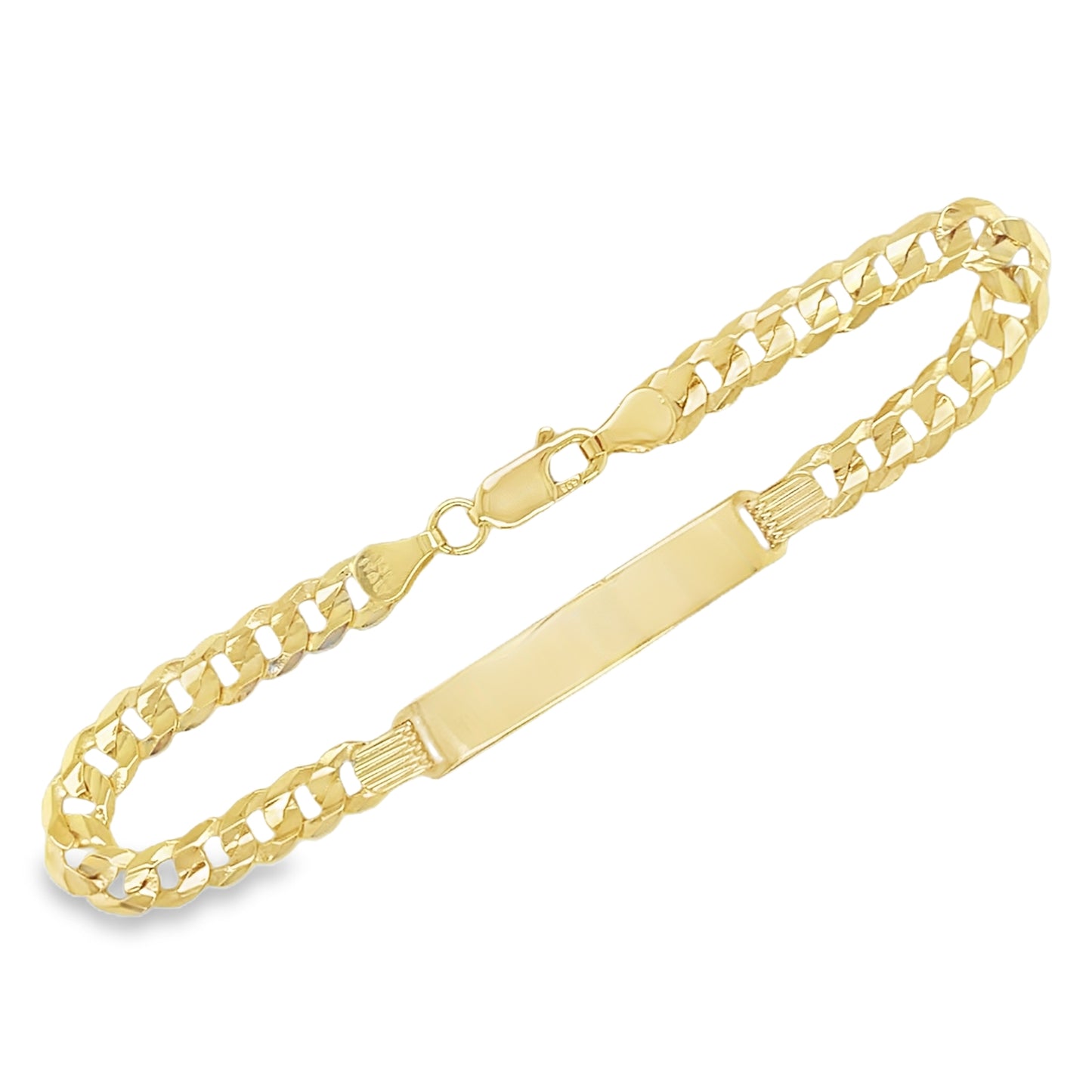 Jai's 14K Yellow Gold Cuban Curb ID Bracelet