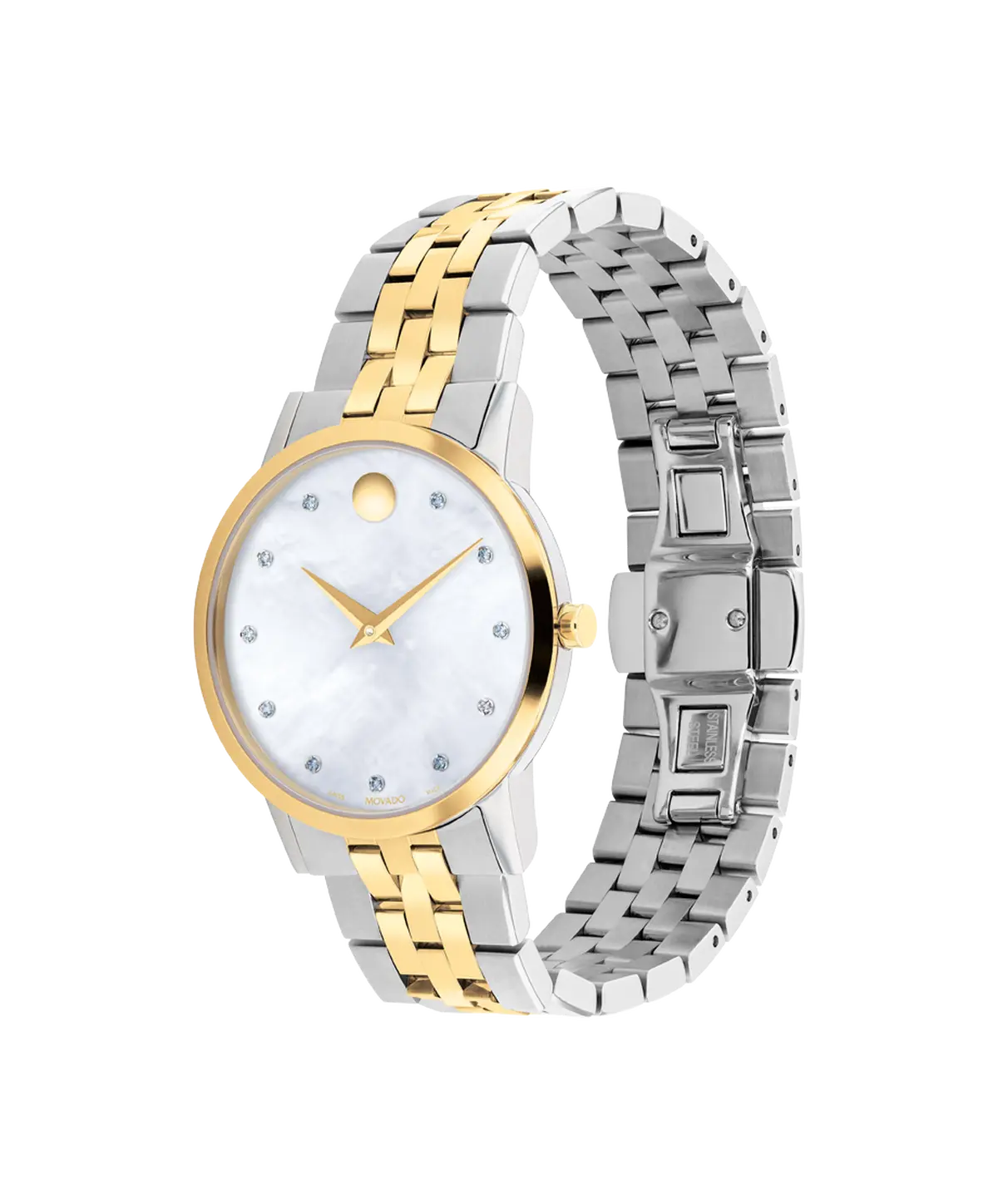 Movado's Museum Classic with Mother-of-Pearl Dial & Diamonds