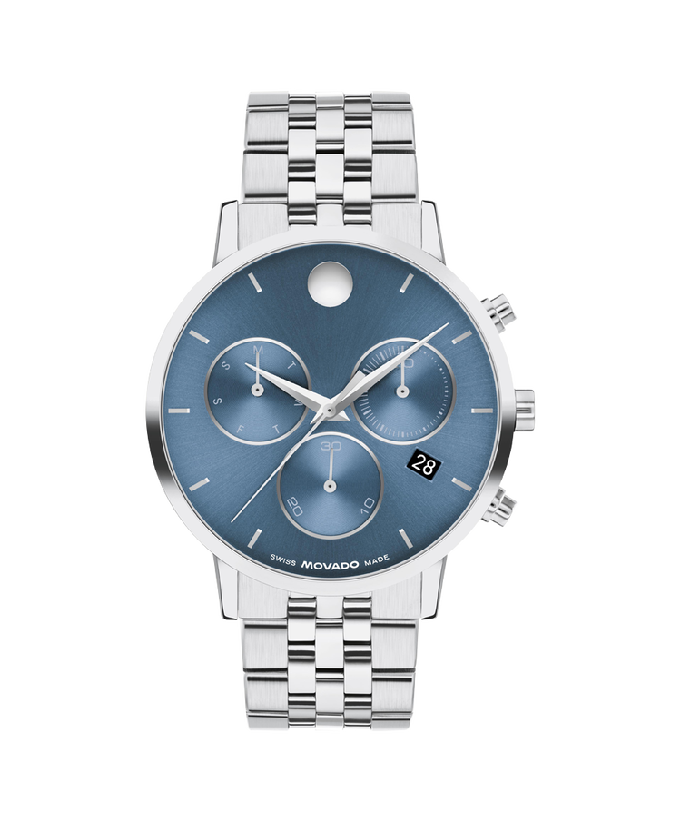 Movado's Museum Classic with Blue Chronograph Dial