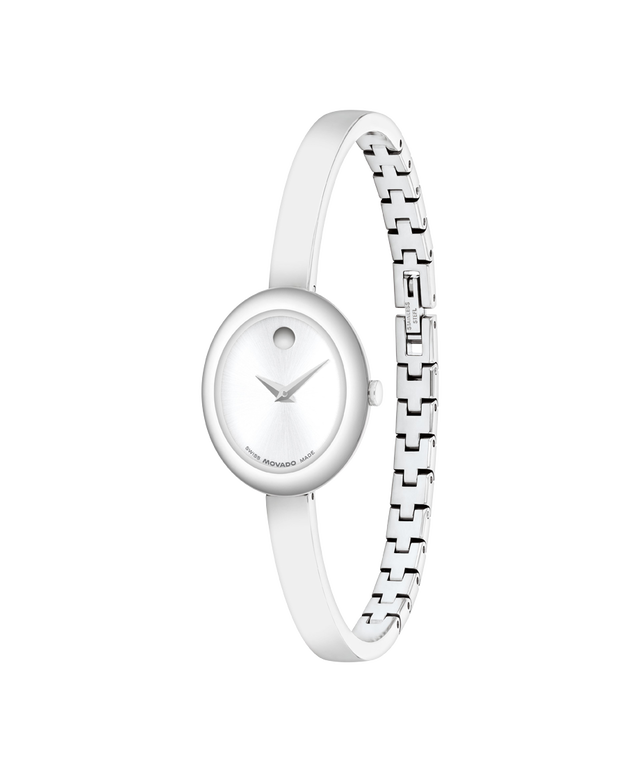 Movado's Classic Bangle with Silver-white Museum Dial
