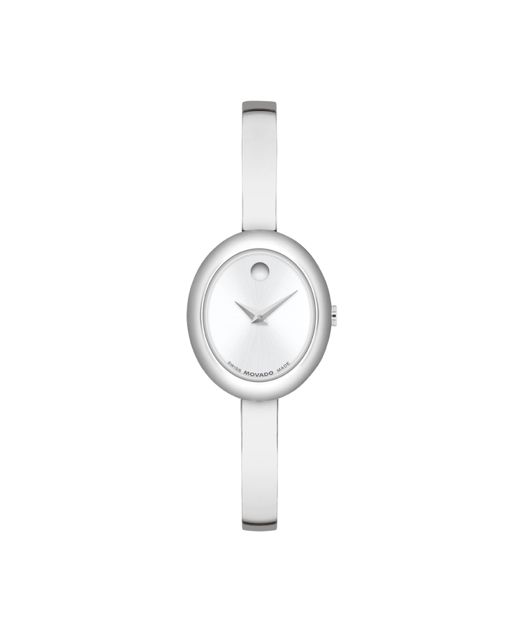 Movado's Classic Bangle with Silver-white Museum Dial