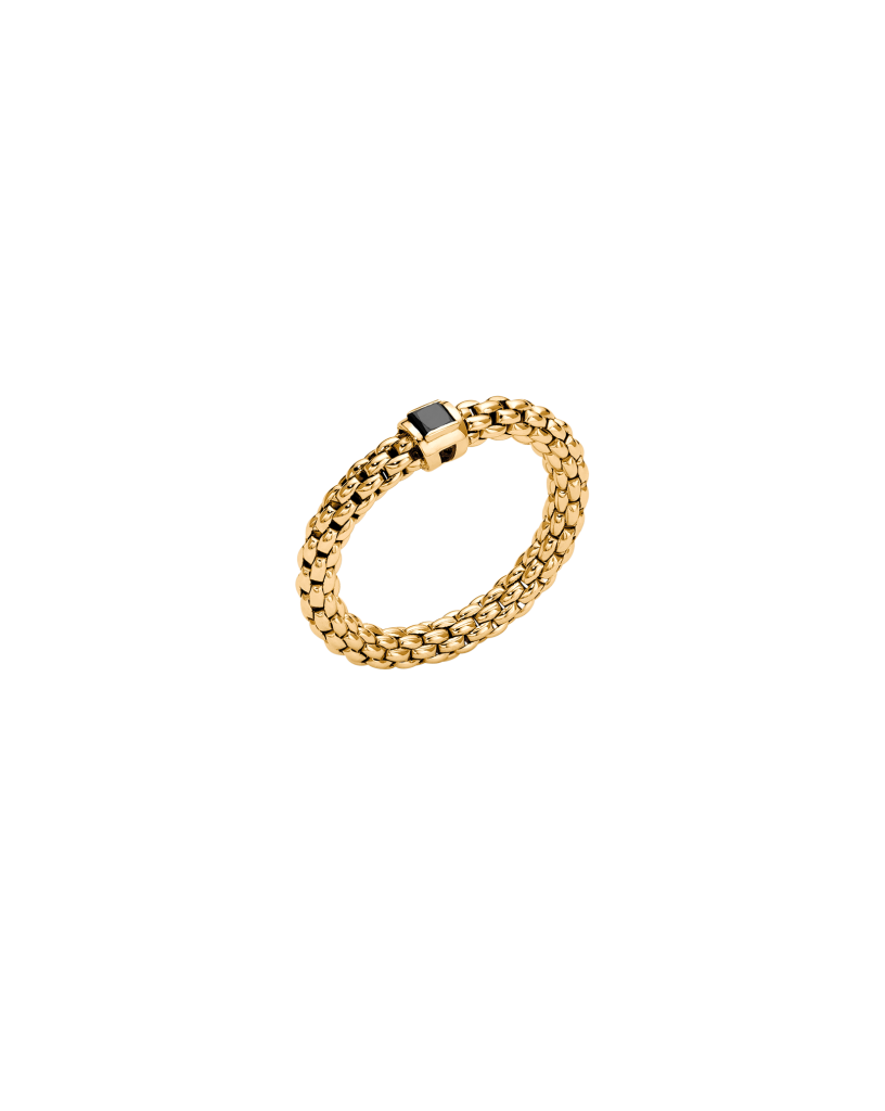 Fope's 18K Yellow Gold Souls Black Diamond Ring