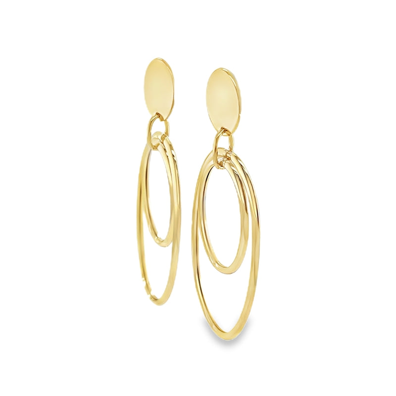 Jai's 18K Yellow Gold Oval Drop Earrings