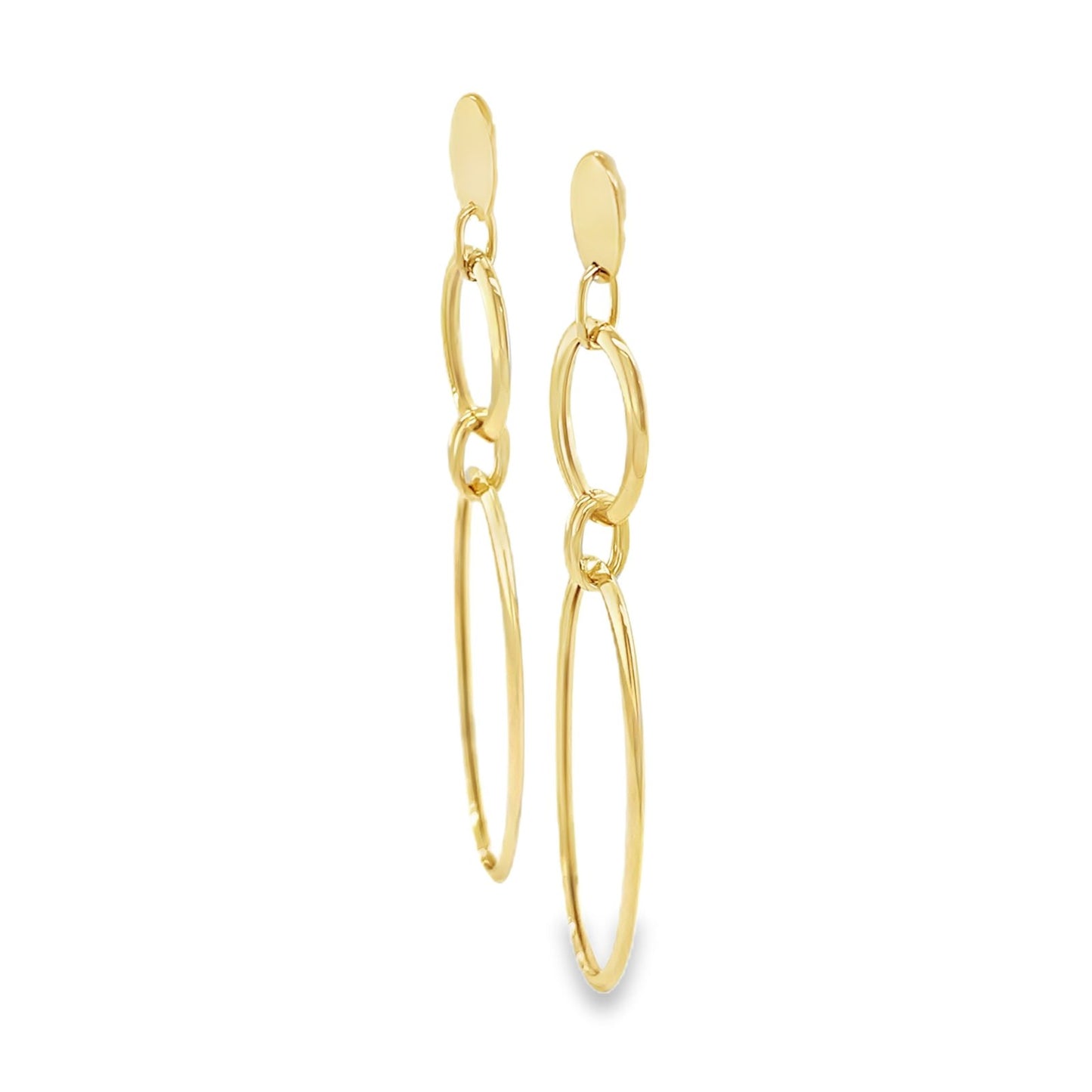 Jai's 18K Yellow Gold Oval Drop Earrings