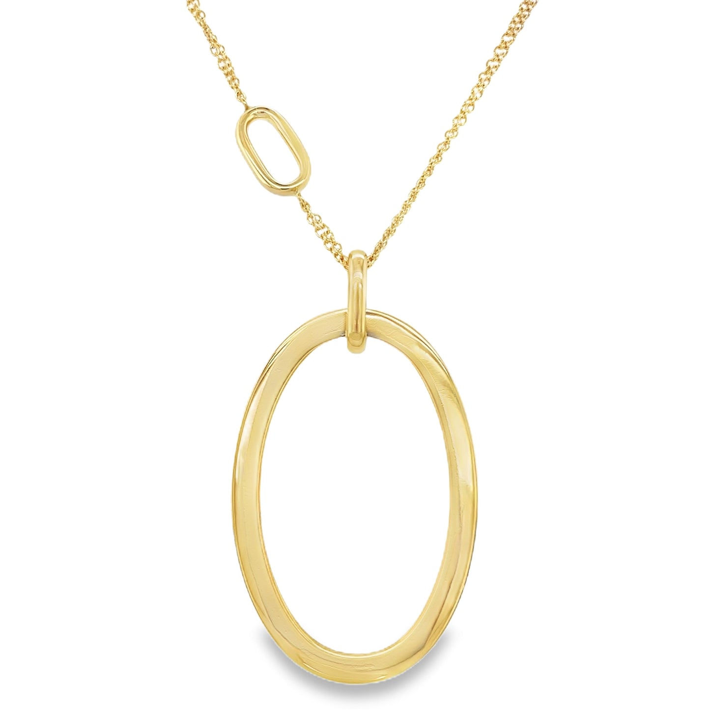Jai's 18K Yellow Gold Oval Pendant Necklace