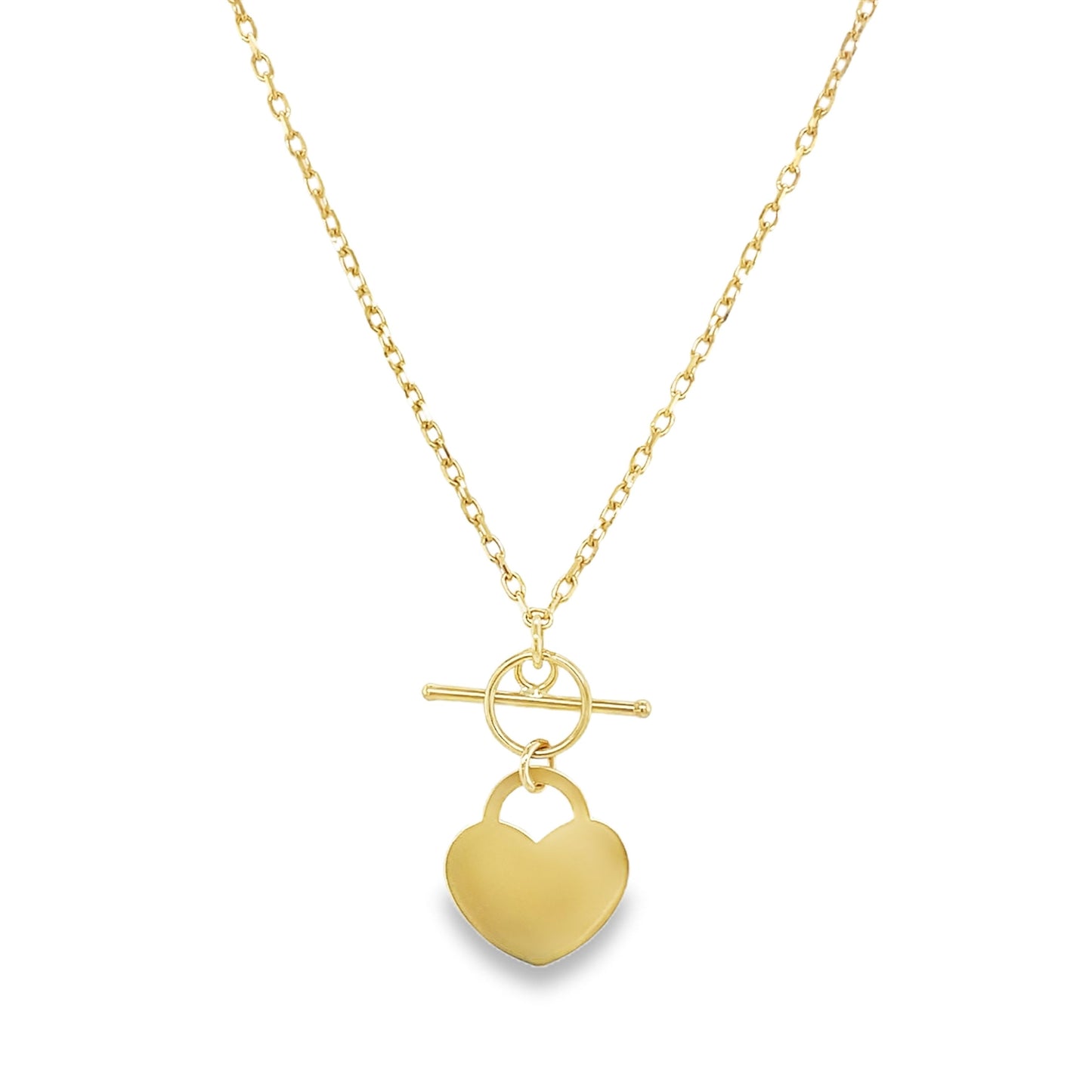 Jai's 18K Yellow Gold Toggle Heart Charm Necklace