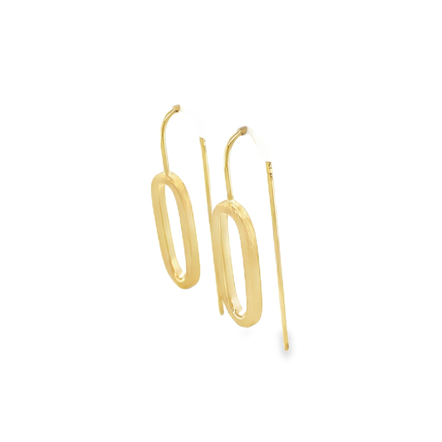Jai's 18K Yellow Gold Oval Drop Earrings