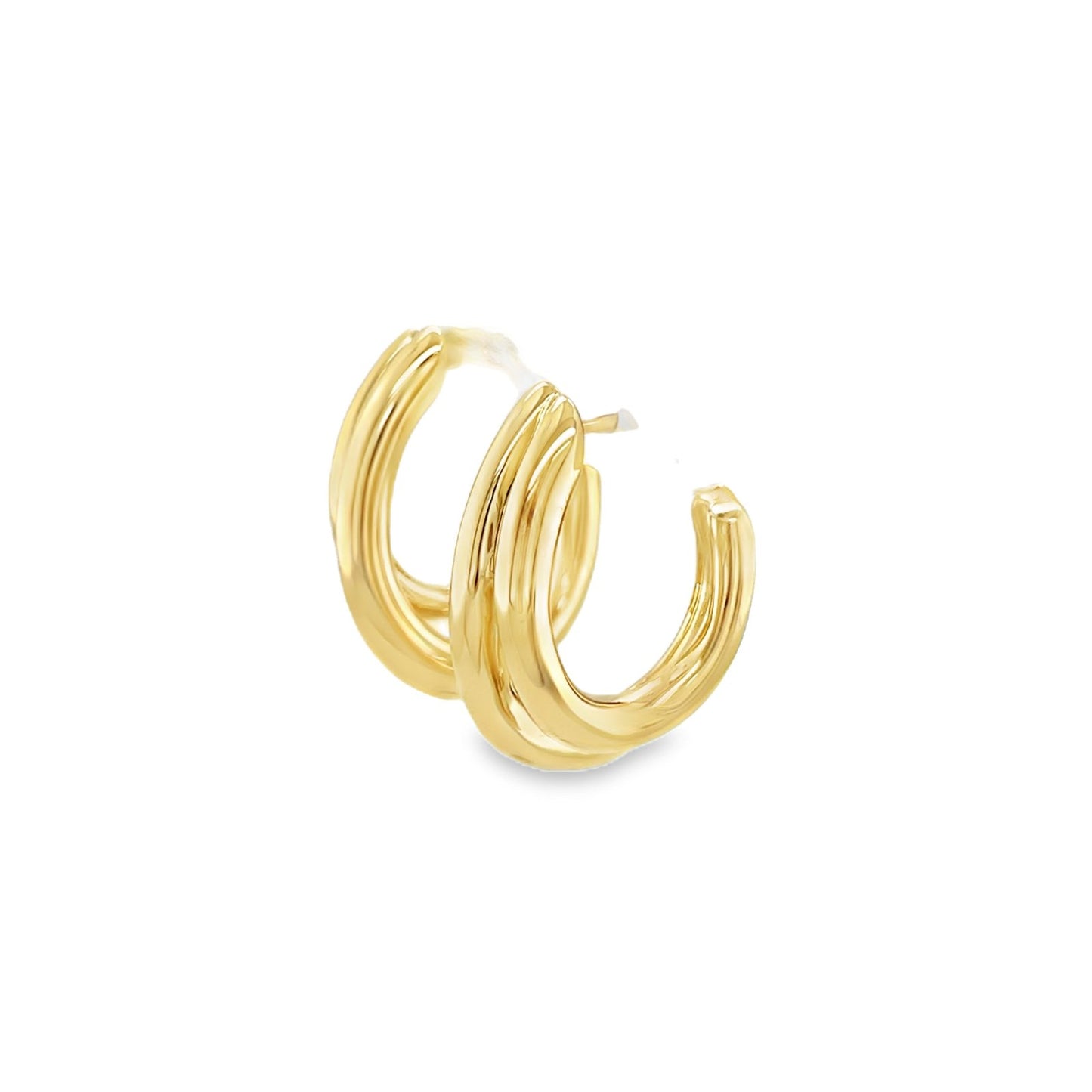 Jai's 18K Yellow Gold Two-row Hoops