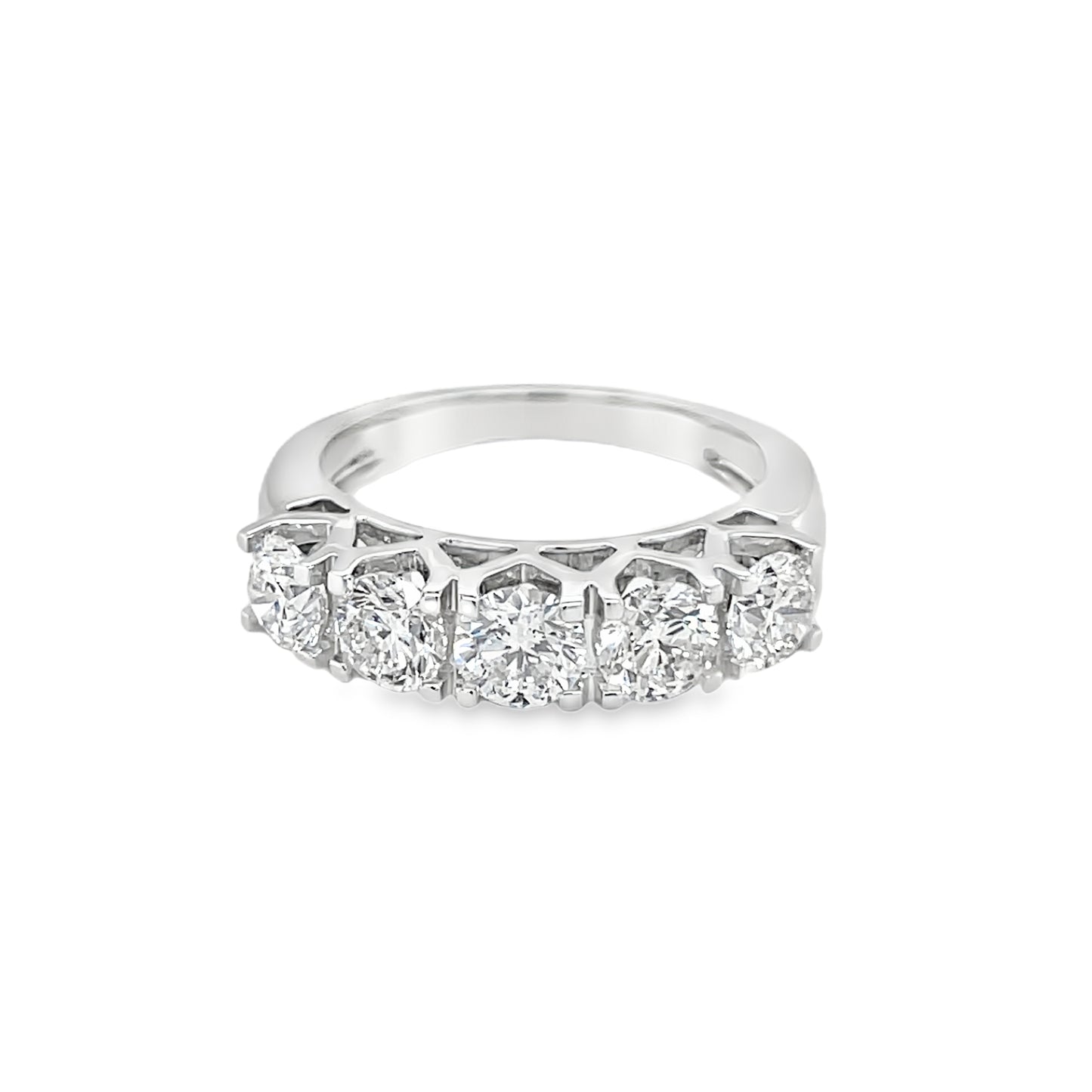 Jai's 14K White Gold Diamond Wedding Band