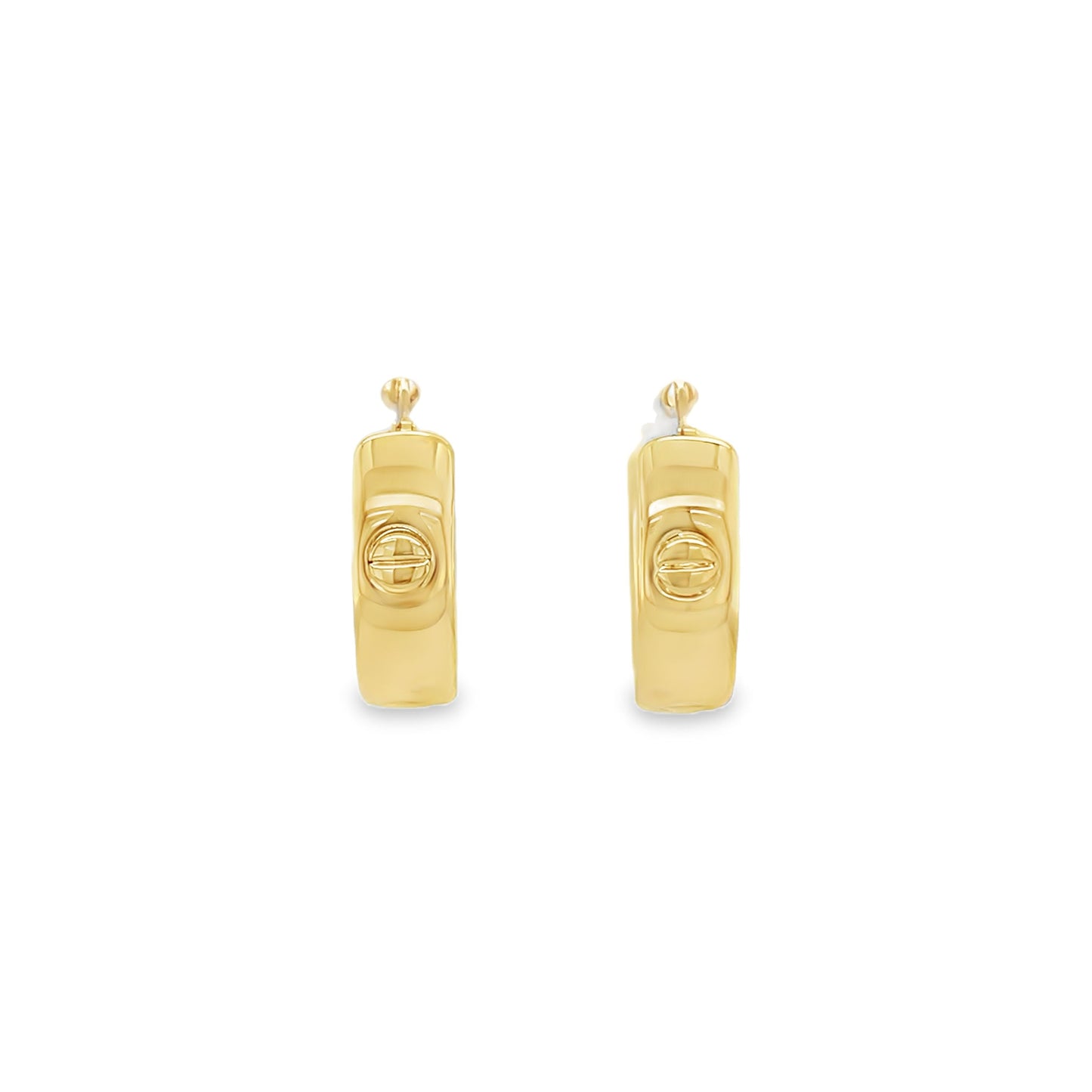 Jai's 18K Yellow Gold Thick Engraved Hoops