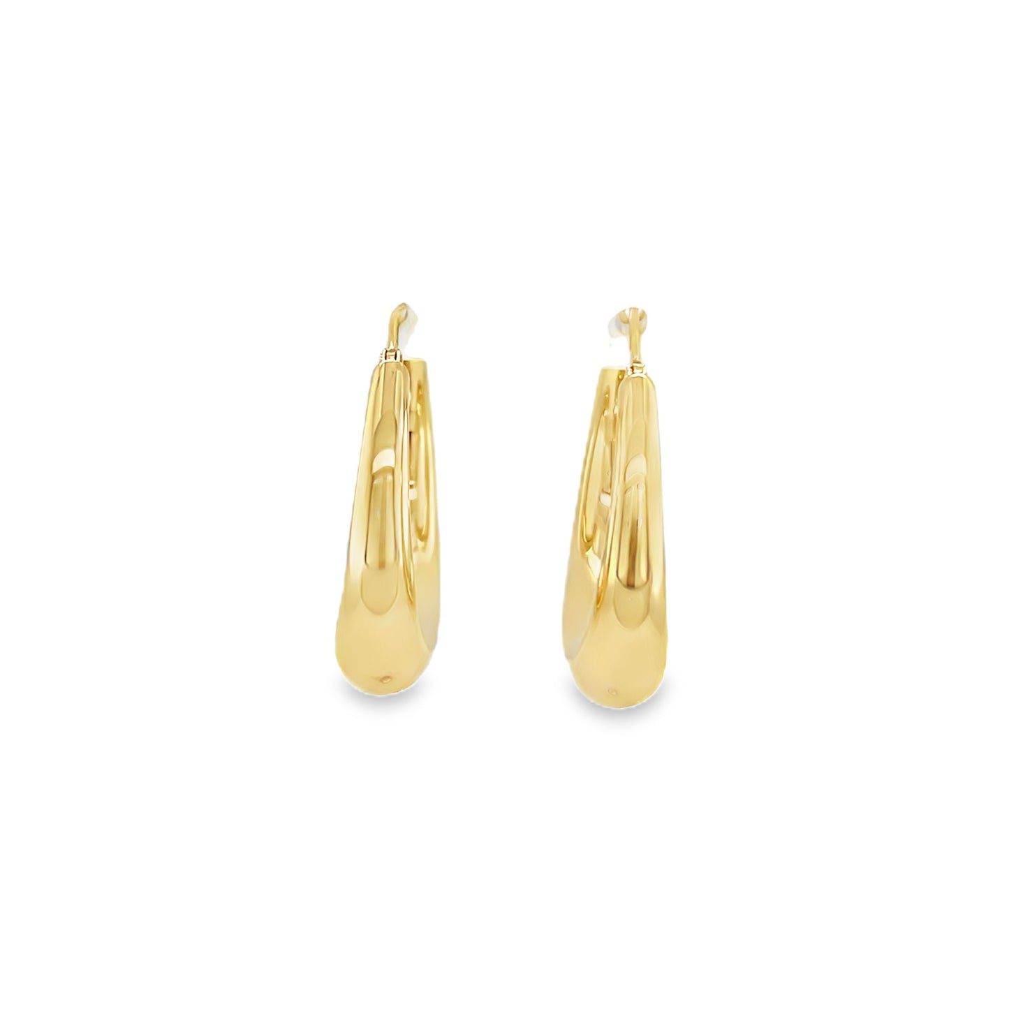 Jai's 18K Yellow Gold Thick Bowed Hoops