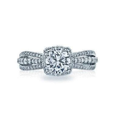 Tacori's 18K White Gold Royal-T Engagement Ring