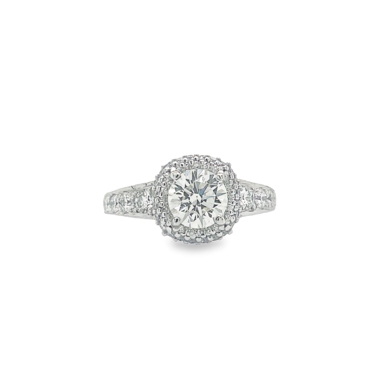 Tacori's 18K White Gold Blooming Beauties Diamond Engagement Ring