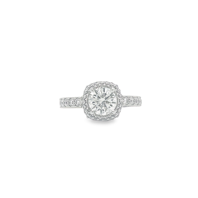 Tacori's 18K White Gold Blooming Beauties Diamond Engagement Ring