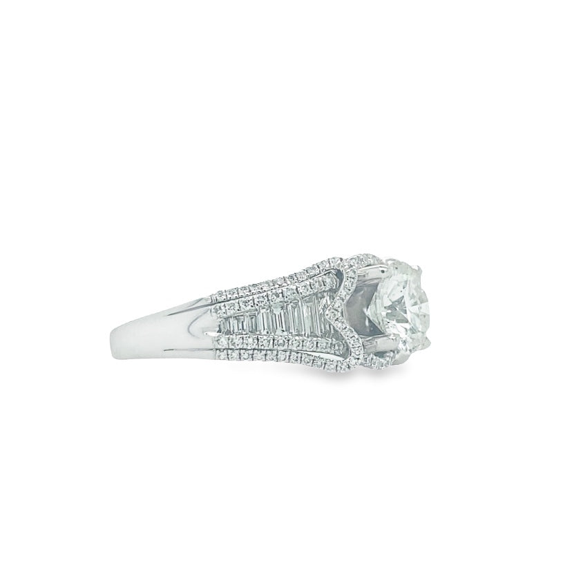 Morris & David's 18K White Gold Diamond Engagement Ring