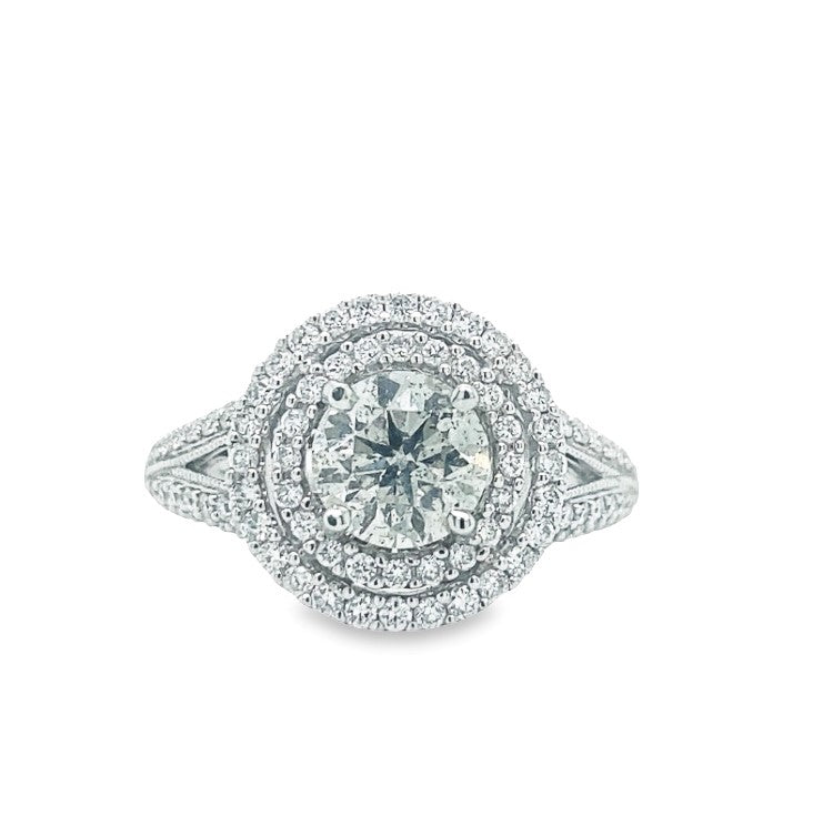 Morris & David's 18K White Gold Diamond Engagement Ring