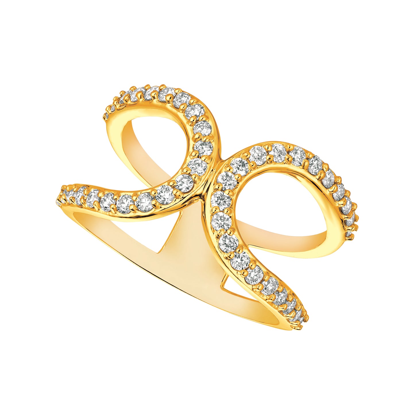 Morris & David's 14K Yellow Gold Diamond Statement Ring