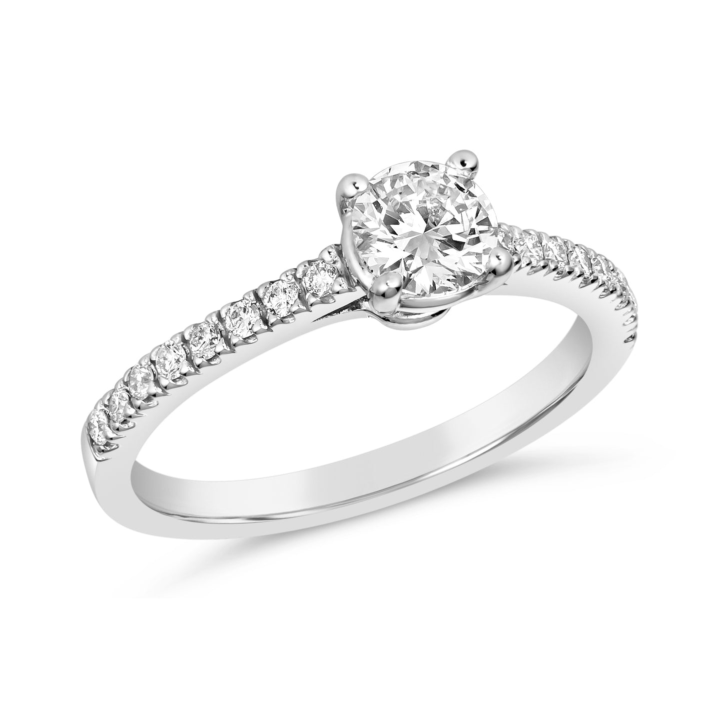 Morris & David's 14K White Gold 0.5-carat Diamond Engagement Ring