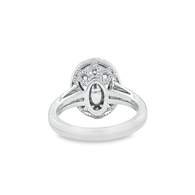 Hans Krieger's 18K White Gold Oval Yellow Diamond Engagement Ring