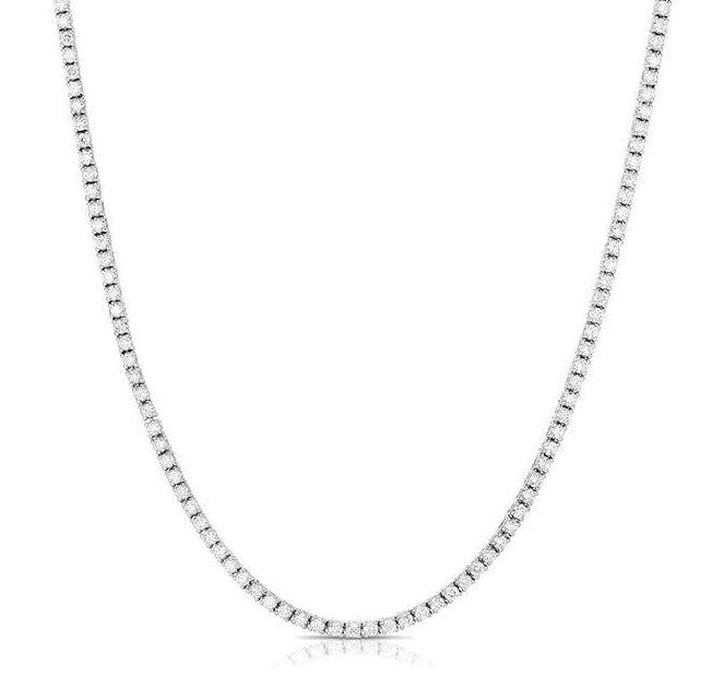 Hans Krieger's 18K White Gold Diamond Tennis Necklace