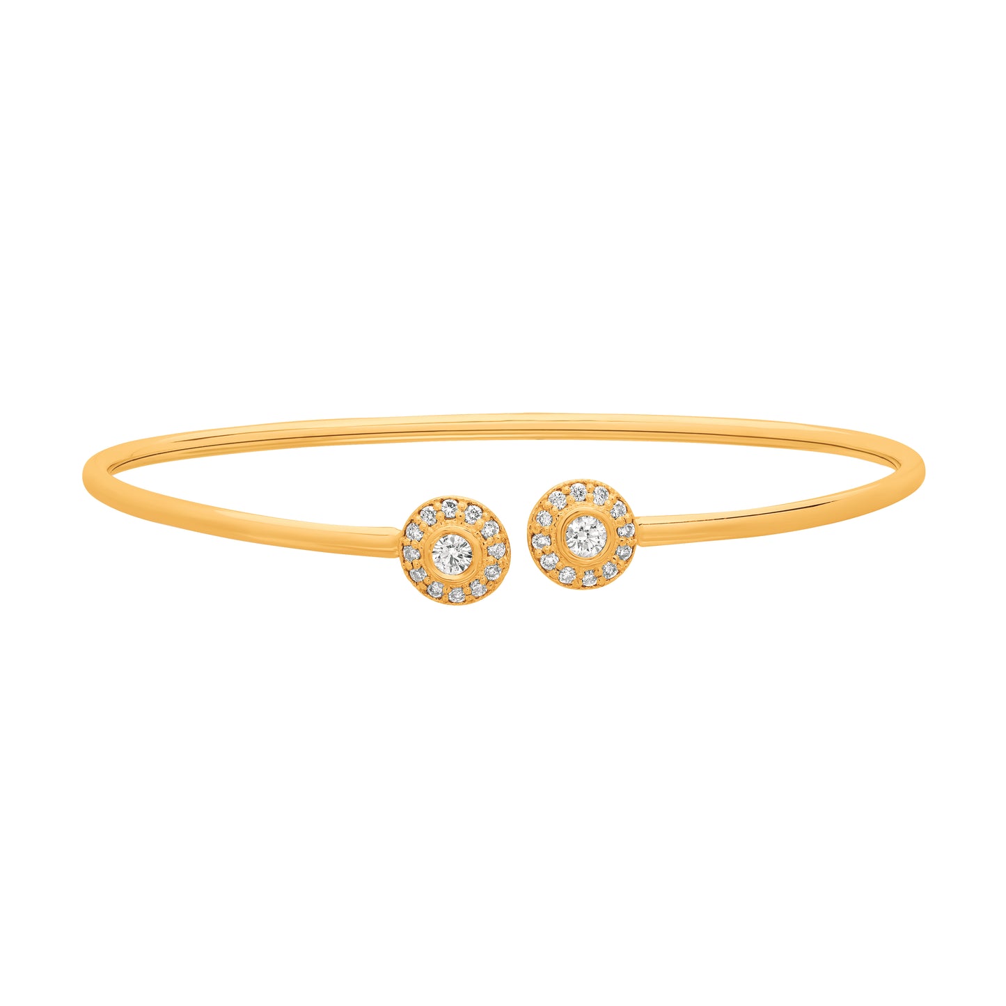 Morris & David's 14K Yellow Gold Diamond Halo Bangle