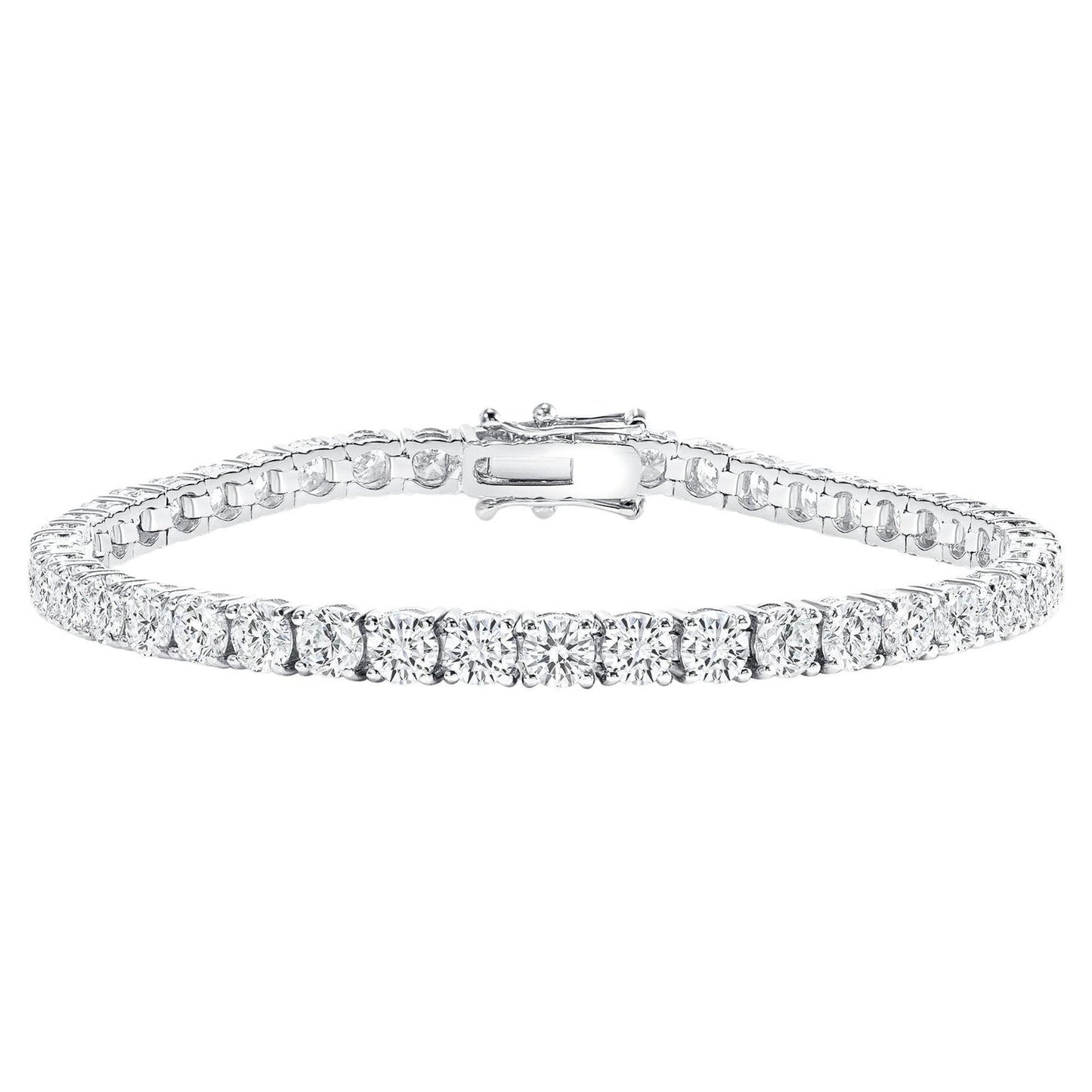 Jai's 18K White Gold 7-carat Diamond Tennis Bracelet - 7"