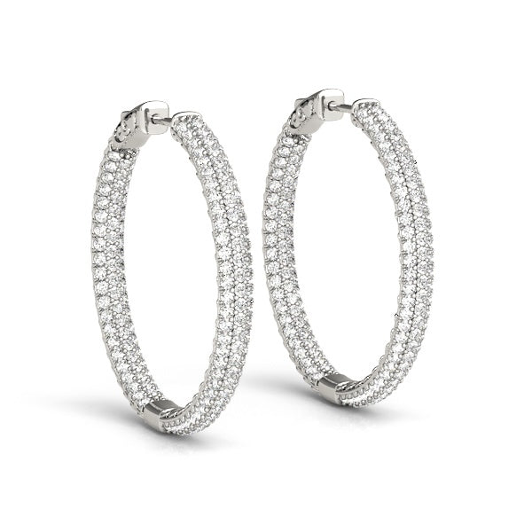 Jai's 14K White Gold Diamond Inside-out Hoops