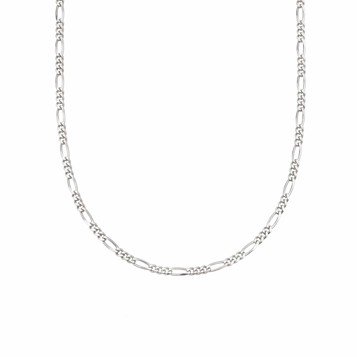Jai's 14K White Gold Fine Figaro Chain - 16"