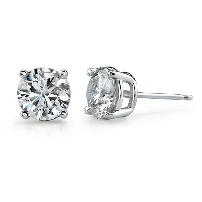 Jai's 14K White Gold Solitaire Diamond Studs