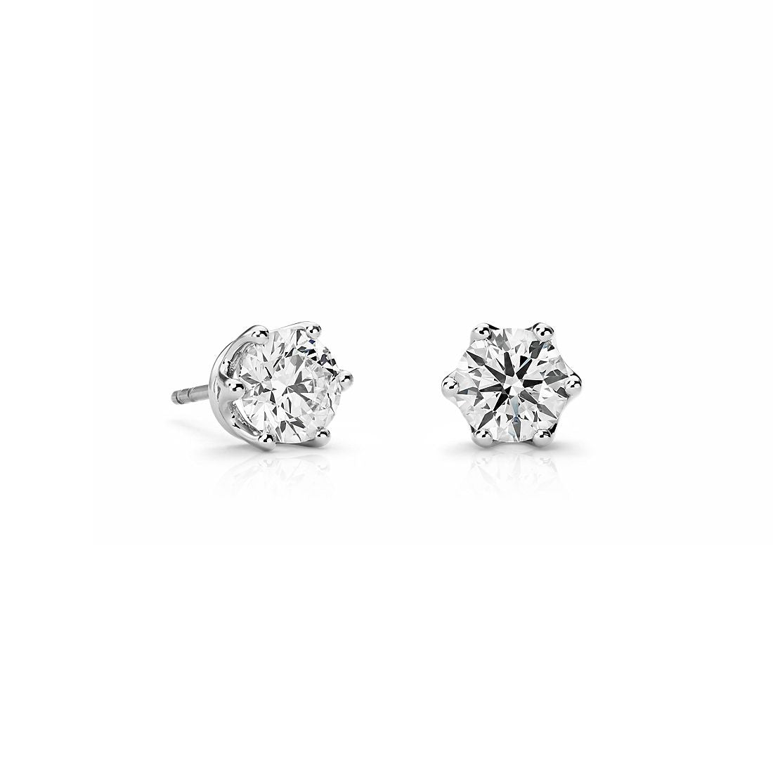 Jai's 18K White Gold Six-prong Solitaire Diamond Studs