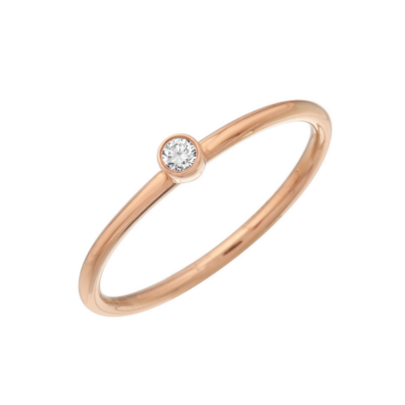 Jai's 14K Rose Gold Solitaire Diamond Ring