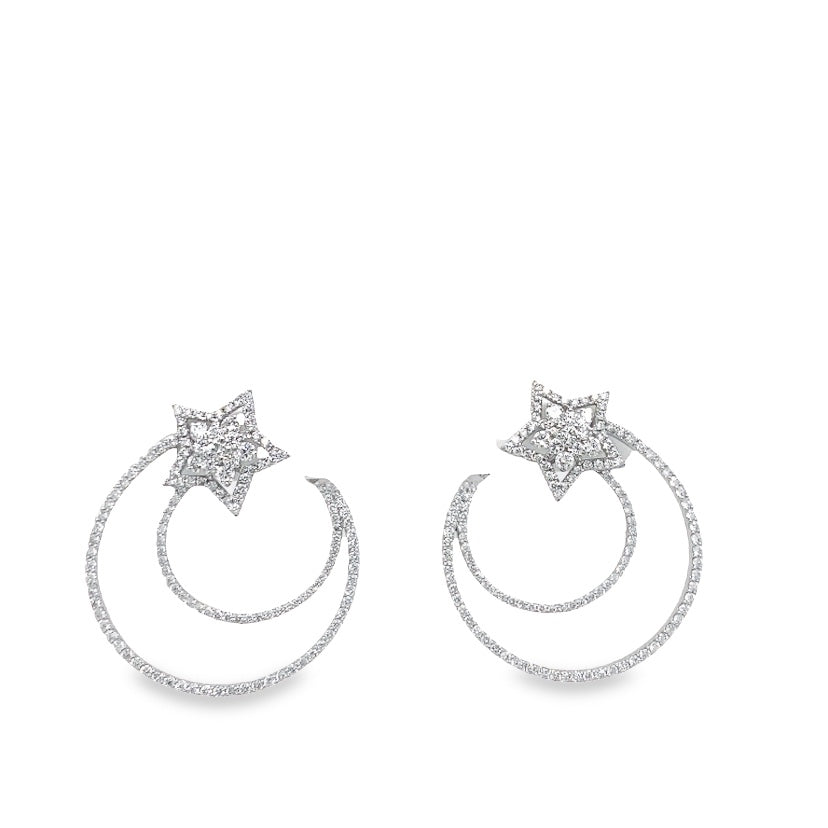 Jai's 14K White Gold Shooting Stars Diamond Studs