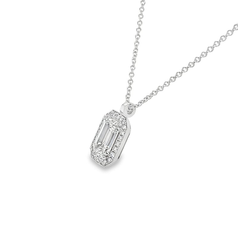 Hans Krieger's 18K White Gold Emerald-cut Diamond Necklace