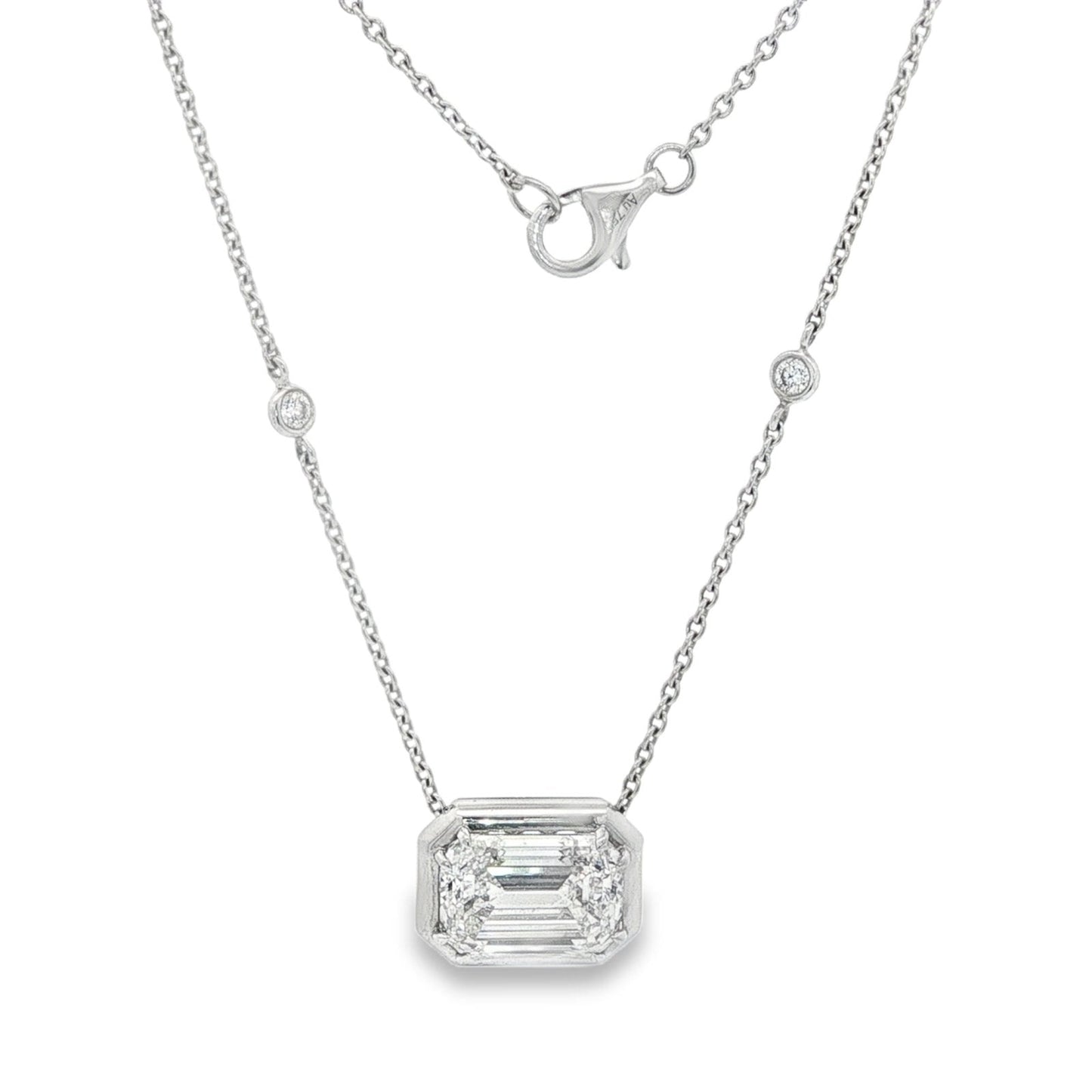 Hans Krieger's 18K White Gold Emerald-cut Diamond Necklace