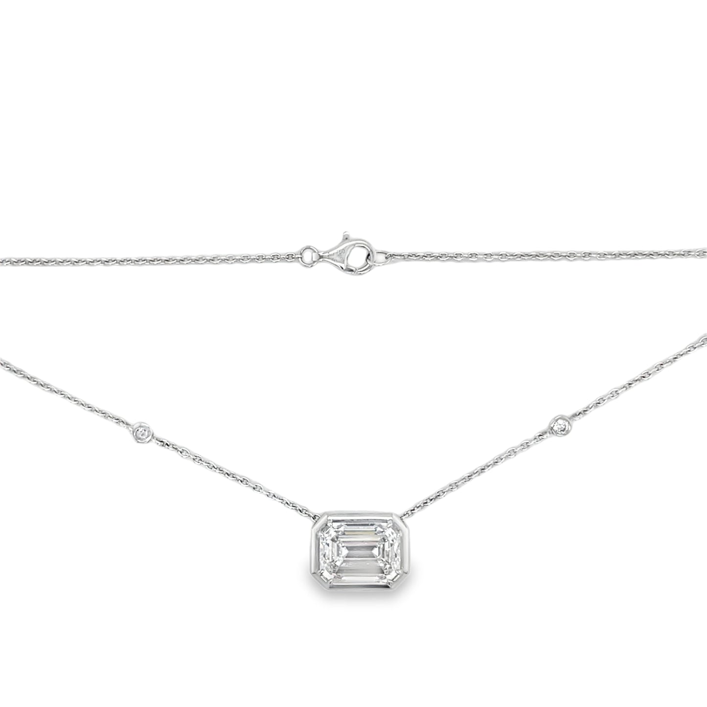 Hans Krieger's 18K White Gold Emerald-cut Diamond Necklace