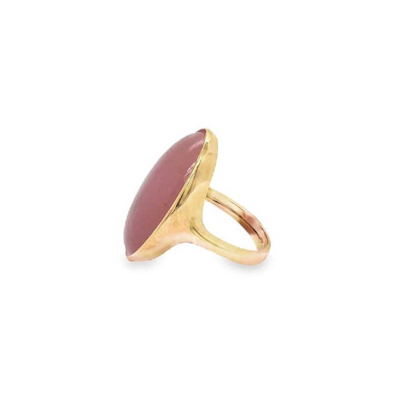 Jai's 18K Yellow Gold Oval Quartz Ring