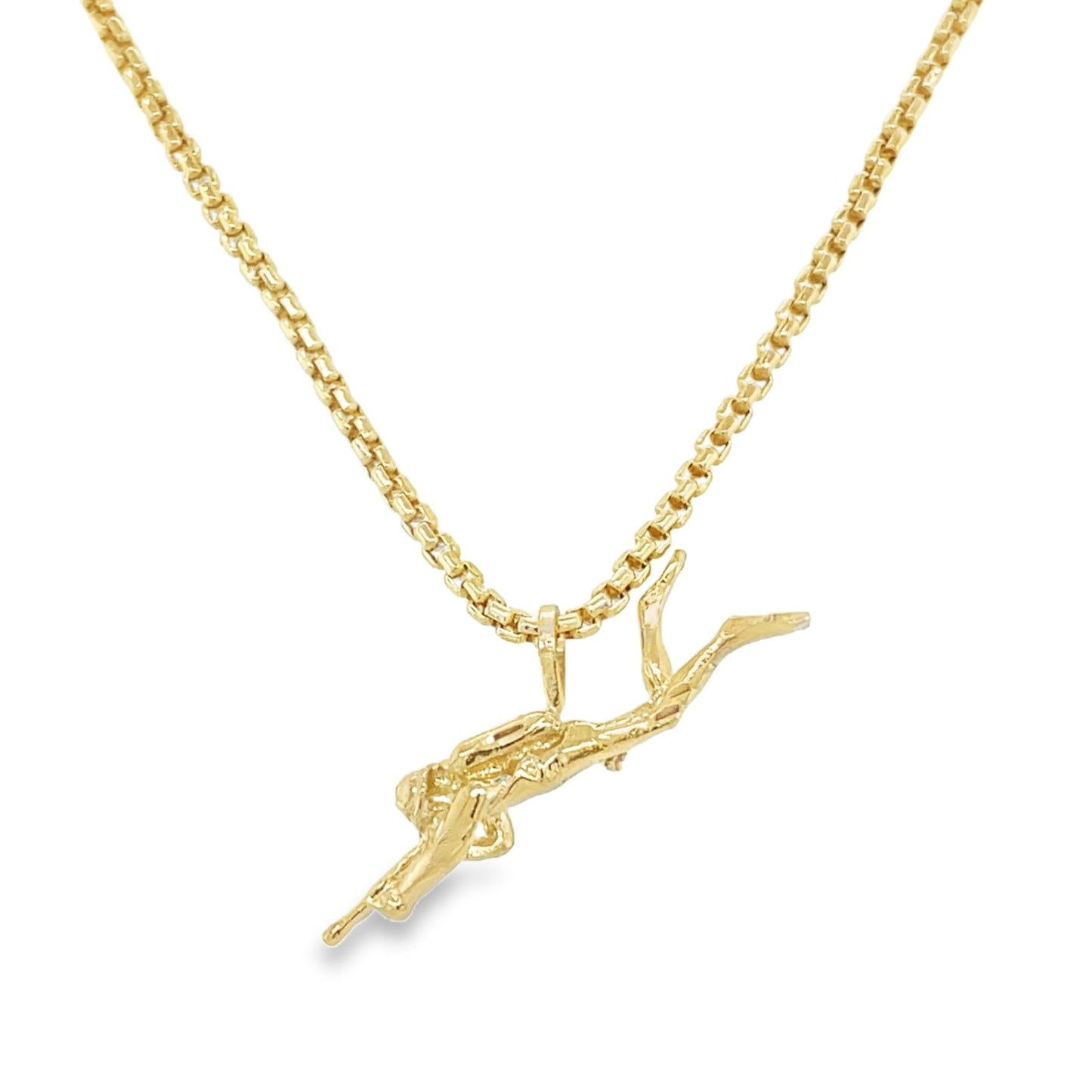Jai's 14K Yellow Gold Scuba Diver Pendant