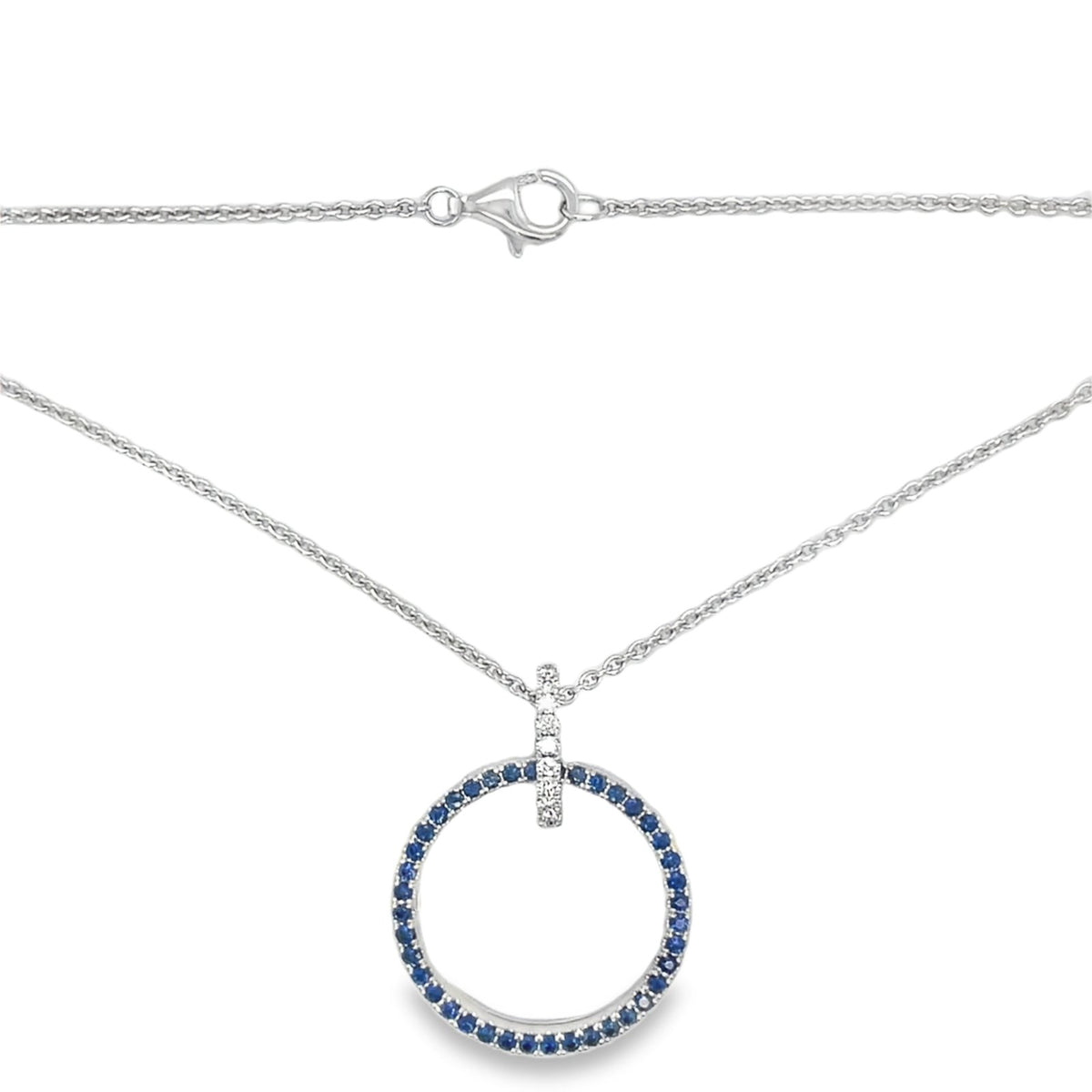 Hans Krieger's 18K White Gold Sapphire & Diamond Necklace