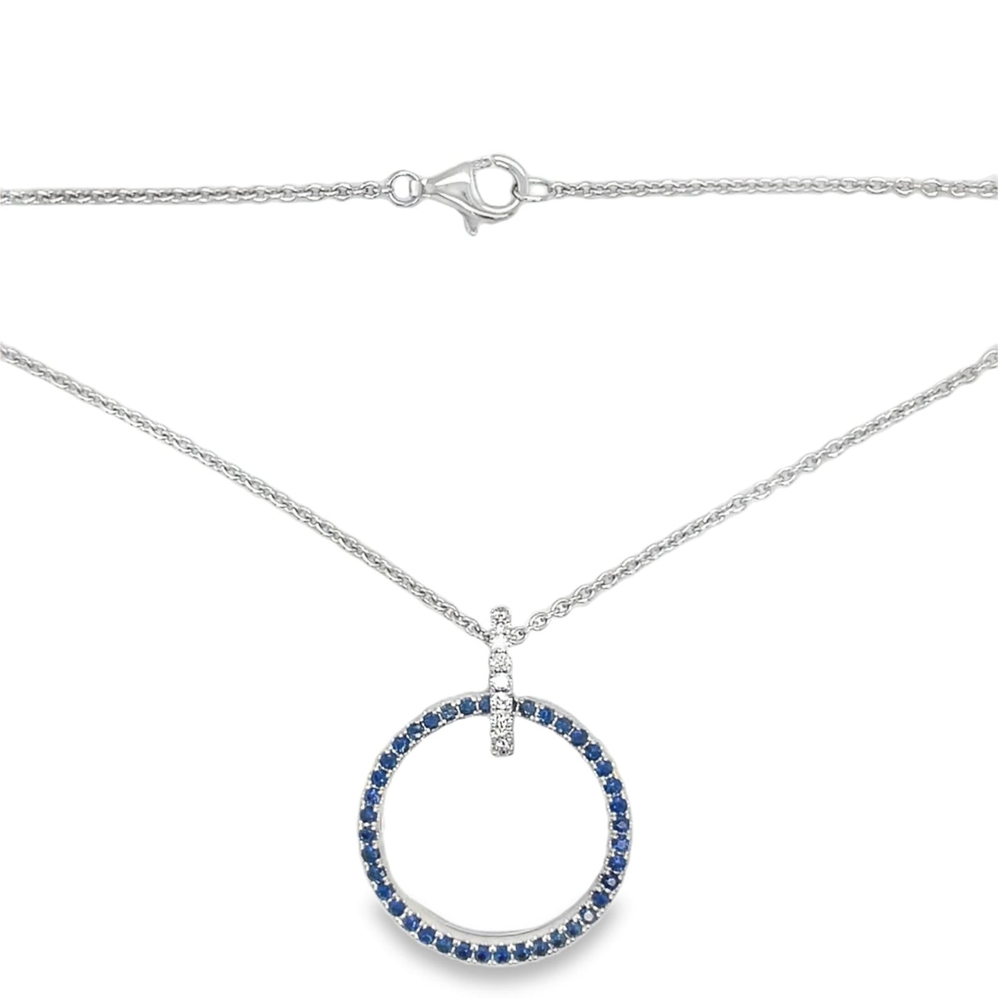 Hans Krieger's 18K White Gold Sapphire & Diamond Necklace