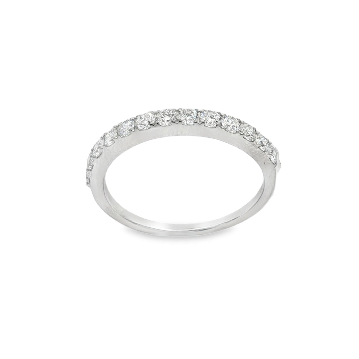 Jai's 14K White Gold Half-way Eternity Diamond Ring