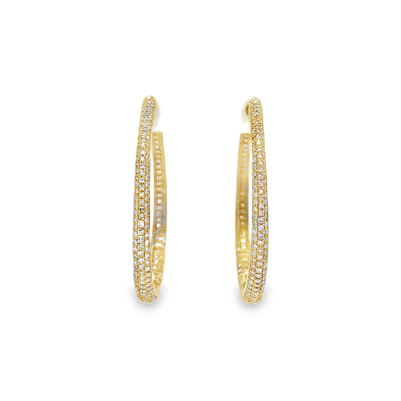 Jai's 14K Yellow Gold Diamond Inside-out Hoops