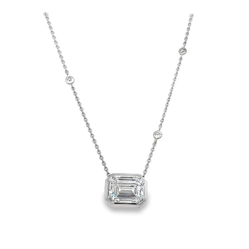 Hans Krieger's 18K White Gold Emerald-cut Diamond Necklace