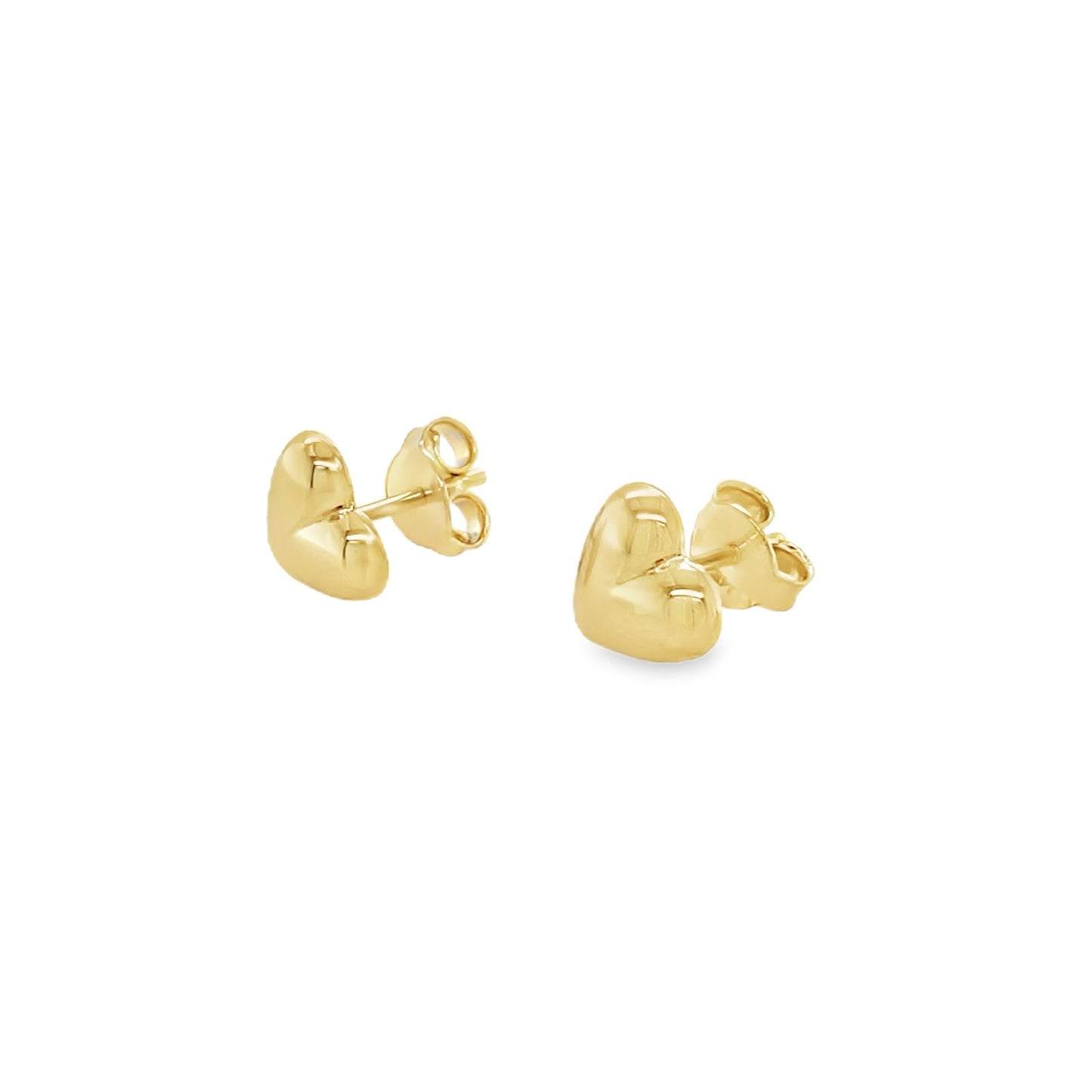 Jai's 14K Yellow Gold Puffed Heart Studs